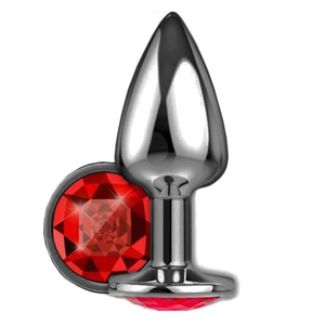 Plug Anal Pequeno ônix Com Pedra Formato De Coração Delicious