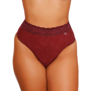 Calcinha Plus Size Fio Dental Duplo Cos Renda Nayane