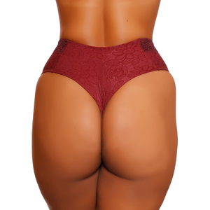 Calcinha Plus Size Fio Dental Duplo Cos Renda Nayane