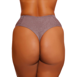 Calcinha Plus Size Fio Dental Duplo Cos Renda Nayane