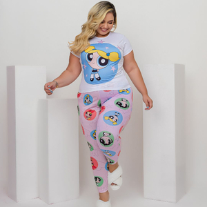Pijama Sonho Plus Size Com Calça E Camiseta Lindinha Amável