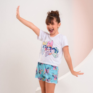 Pijama Conforto Infantil Meninas Superpoderosas Amável Moda íntima
