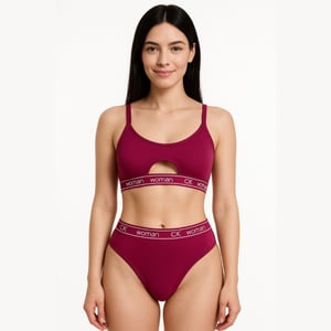 Conjunto Ck Woman Com Calcinha Fio Dental E Top Sem Bojo Dy Girl