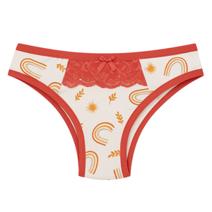 Calcinha Estampada Com Renda Na Frente Mil Toques