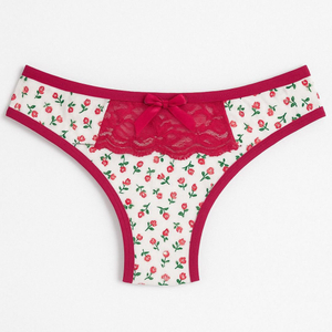 Calcinha Estampada Com Renda Na Frente Mil Toques