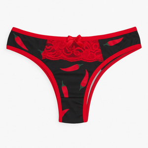 Calcinha Estampada Com Renda Na Frente Mil Toques