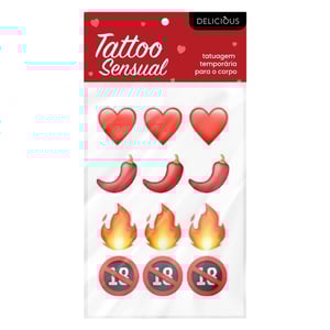 Tatuagem Emoji Sensual Picantes Adesivos Temporária Delicious