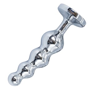 Plug Anal Esferas Em Aço Com Pedra Na Base Vibe Toys
