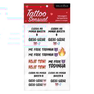 Tatuagem érotica Frases Picantes Adesiva Delicious