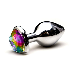 Plug Anal Metal Coração Grande Vibe Toys