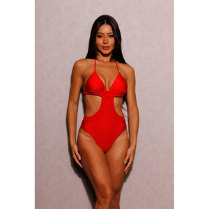 Maiô Engana Mamãe Fio Duplo Com Detalhes Trançados