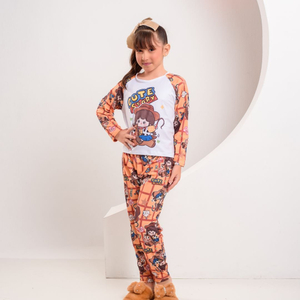 Pijama De Frio Infantil Feminino Cute Story Amável Moda íntima