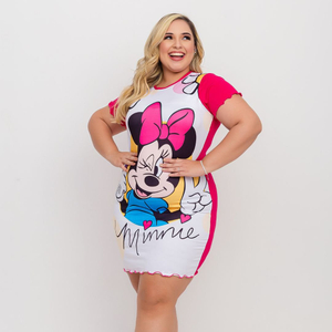 Camisola Encanto Plus Size Minnie Amável Moda íntima