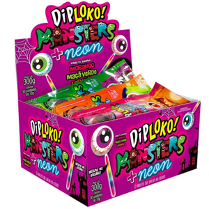 Dipiloko Monster Neon Pirulito Brilha No Escuro 10g Danila