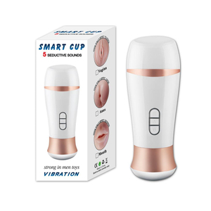 Masturbador Lanterna Recarregável Com Voz 10 Modo De Vibrações Smart Cup