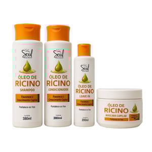Kit Capilar óleo De Rícino Com 4 Itens Soul Cosméticos 