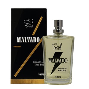 Malvado Colônia Masculina 50ml Soul Cosméticos 