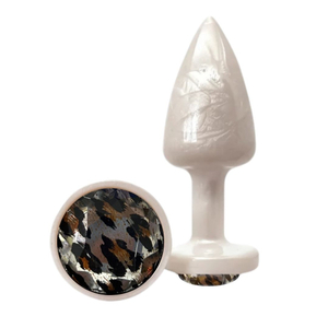 Plug Anal Diamond White Leopardo Delicious 