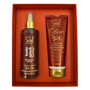 Kit Presente Soul Red Body Splash E Hidratante Corporal Soul Cosméticos