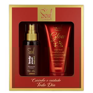 Kit Presente Soul Red Body Splash E Hidratante Corporal Soul Cosméticos