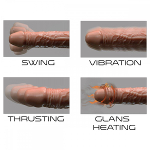 Prótese Realística Com Controle 7 Modos De Vai E Vem Rotação E Vibração Crazy Lion