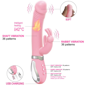 Vibrador Rabbit Naughty Com Língua Estimuladora 36 Vibrações E Aquecimento