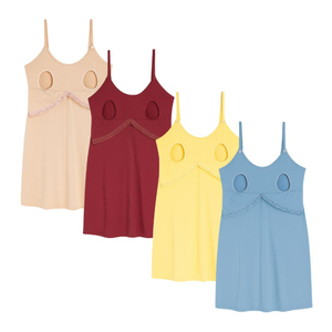Camisola Sortida Com Renda Amamentação Alça Click íntima Delas
