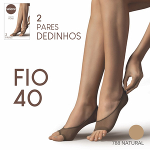 Meia Sapatilha Dedinhos Fio 40 Selene 