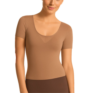 Segunda Pele Manga Curta Decotada Fio 40 Selene