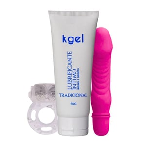 Kit Com Anel Peniano Vibratório Lubrificante íntimo Tradicional E Vibrador Ponto G Stev