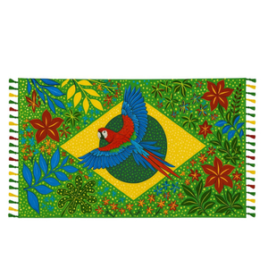 Canga De Praia Estampada Em Poliéster Arara Hangar