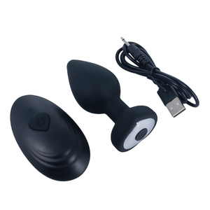 Plug Anal Formato De Coração Em Silicone 10 Modos De Vibração