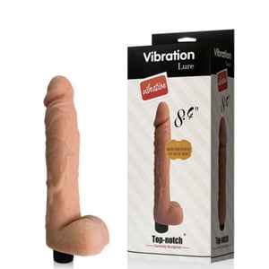 Pênis Realístico 8.4 Lure Com Escroto E Vibração Multivelocidade Vibe Toys