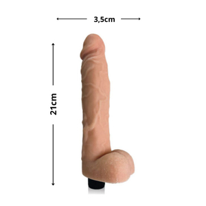 Pênis Realístico 8.4 Lure Com Escroto E Vibração Multivelocidade Vibe Toys