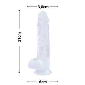 Pênis Realístico Jelly Com Escroto E Ventosa 21 X 3,8cm Vibe Toys