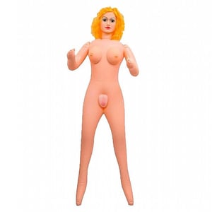 Boneca Inflável Loira Com Vagina E ânus Removíveis Em Cyberskin