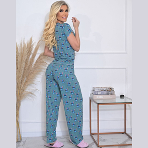 Pijama Luana Com Blusinha E Calça Lust Chick