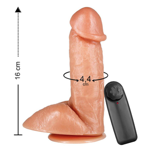 Protese Com Vibro Escroto E Ventosa 16 X 4,4cm Prazer & Cia