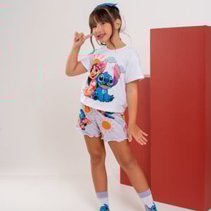 Kit Pijama Mãe E Filha Estampa Lilo E Stitch Amável Moda íntima
