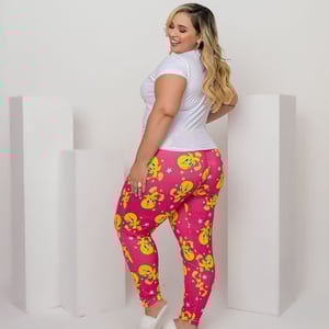 Pijama Sonho Plus Size Com Calça E Camiseta Piu Piu Amável