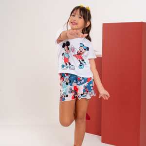 Kit Pijama Mãe E Filha Estampa Mickey E Minnie Amável Moda íntima