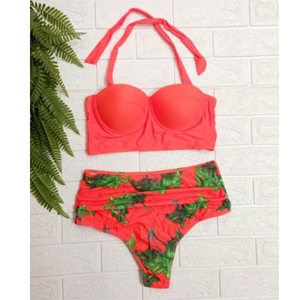 Biquíni Com Bojo E Calcinha Cintura Alta