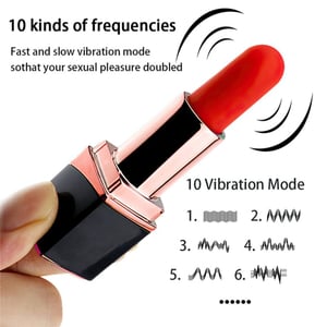 Vibrador Batom Recarregável 10 Modos De Vibração Belline Vibe Toys