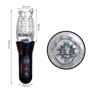 Masturbador Lanterna 9 Modos De Vai E Vem Rotação E Vibração