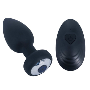 Plug Anal Silicone 10 Modos De Vibração Com Controle Remoto Sem Fio