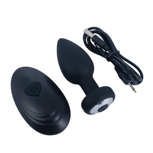 Plug Anal Silicone 10 Modos De Vibração Com Controle Remoto Sem Fio