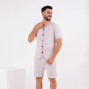 Pijama Americano Liso Masculino Amável Moda íntima