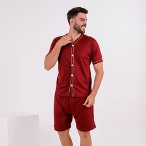 Pijama Americano Liso Masculino Amável Moda íntima