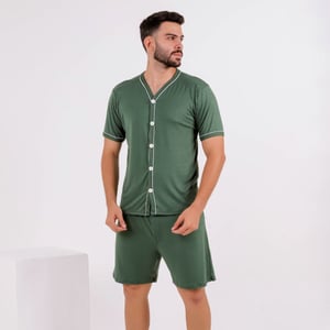 Pijama Americano Liso Masculino Amável Moda íntima