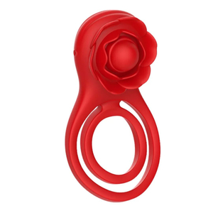 Anel Peniano Duplo Com Rosa Estimuladora 9 Modos De Vibração Vibe Toys